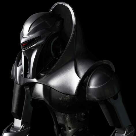 In the "Battlestar Galactica" remake, which debuted in 2003, humans created the Cylons as workers. Photo: Network - SCI FI Channel, Photo Credit - ©Zoic Studios/SCI / Caption -