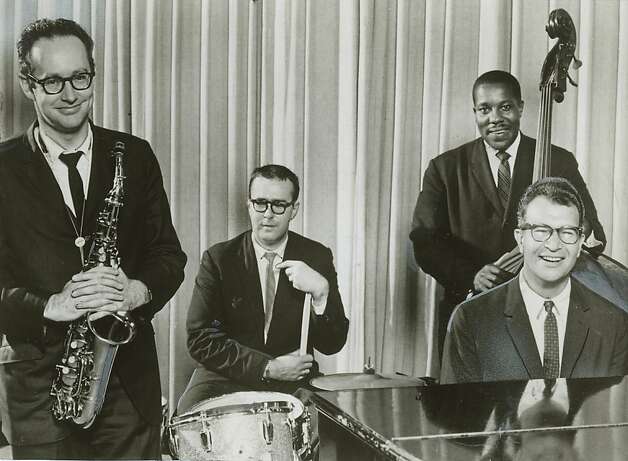 Left to right: Paul Desmond (alto sax), Joe Morello (drums), Gene Wright (bass) and Dave Brubeck (piano).Photographer unknown./Chronicle File Photo: Chronicle File Photo 1963 / SF