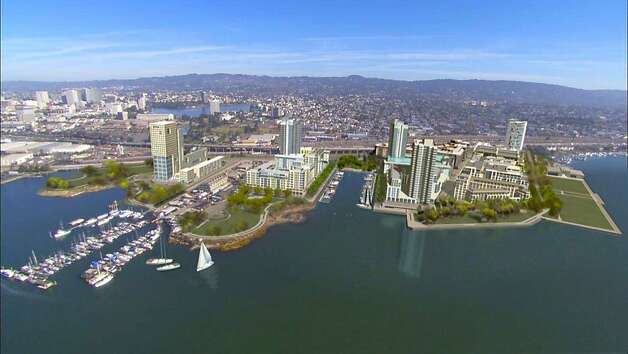 A rendering of a redevelopment project, called Brooklyn Basin, of 65 acres of property on the Oakland Estuary. Photo: -, Oakland Harbor Partners