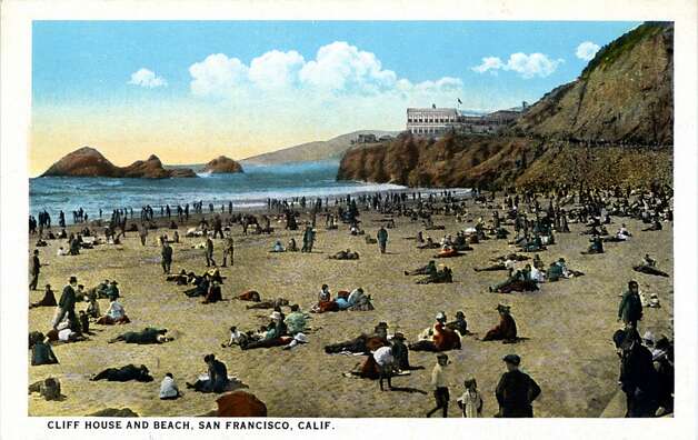 Cliff House and Ocean Beach circa 1921. Photo: Curt Teich Postcard Archives