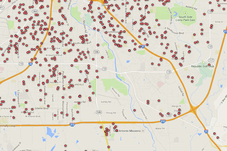 Registered Sex Offender Map Of San Antonio Area Zip Codes San Antonio 8183