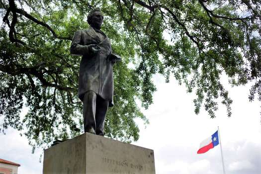 ﻿ University of Texas administrators are considering a request to remove a statue of Jefferson Davis that symbolizes the Confederacy since many find it offensive﻿. Photo: Eric Gay, STF / AP