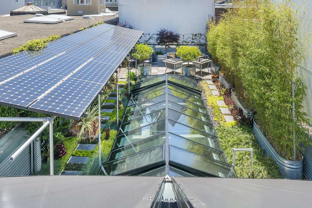 The home relies on solar power and includes a 550-gallon tank for storing and redistributing greywater. Photo: Olga Soboleva / Vanguard Properties