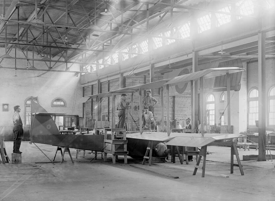 With the advent of planes, such as this one being built at the U.S. Army Airplane Factory in Alexandria, Virginia, circa 1918, wartime petroleum supplies became a critical strategic military issue.  Photo: Universal History Archive/UIG Via Getty Images