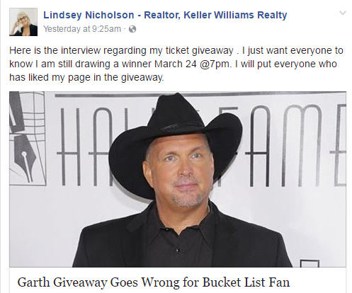 Things didn't go as planned in Garth Brooks ticket giveaway - Chron.com
