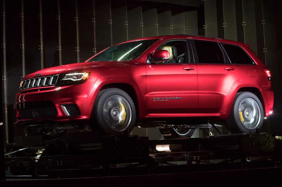 The Jeep 707-horsepower Grand Cherokee Special is on display during a media preview at the New York International Auto Show, at the Jacob Javits Center in New York, Wednesday, April 12, 2017. (AP Photo/Mary Altaffer) ORG XMIT: NYMA112 Photo: Mary Altaffer / Copyright 2017 The Associated Press. All rights reserved.