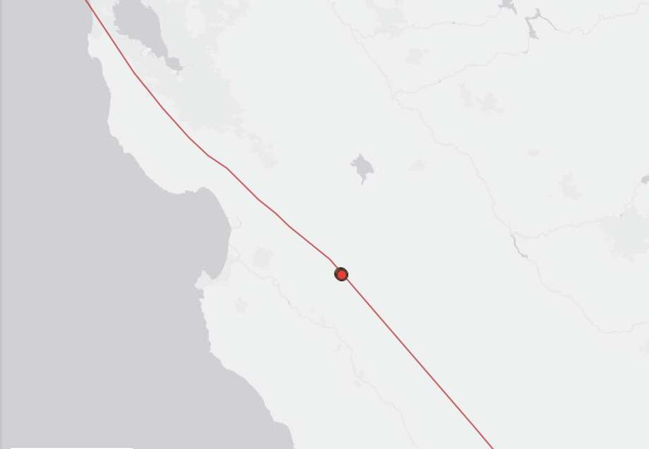 The first quake hit near Soledad, Calif., at 5:17 p.m. with a magnitude of 2.9 and a depth of 5 kilometers. About two hours later, a second quake, with a 3.2 magnitude and a depth of 5 kilometers, shook Soledad once more. At 8:09 p.m., a 3.8 quake of the same depth followed. Photo: USGS