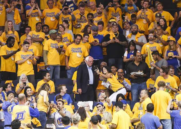 Bernie Sanders grabs a seat at Oracle to watch Warriors win Game 7