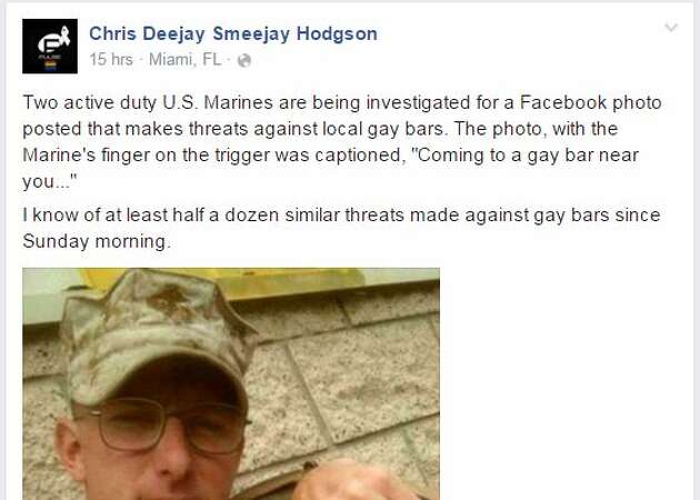 2 California Marines under investigation for alleged threat to gay bars on social media