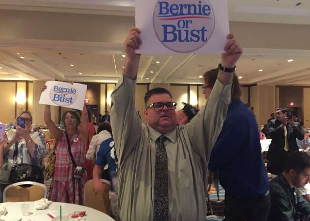 California Bernie Sanders supporters boo mention of Clinton
