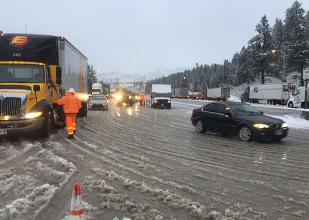 I-80 closed at Donner Summit as snow pounds Sierra