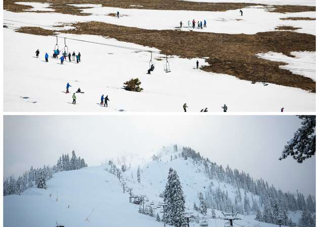 One foot of snow fell in the Sierra overnight. Four more on the way