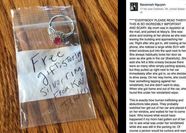 Was shirt left on 19-year-old woman's windshield a trap?
