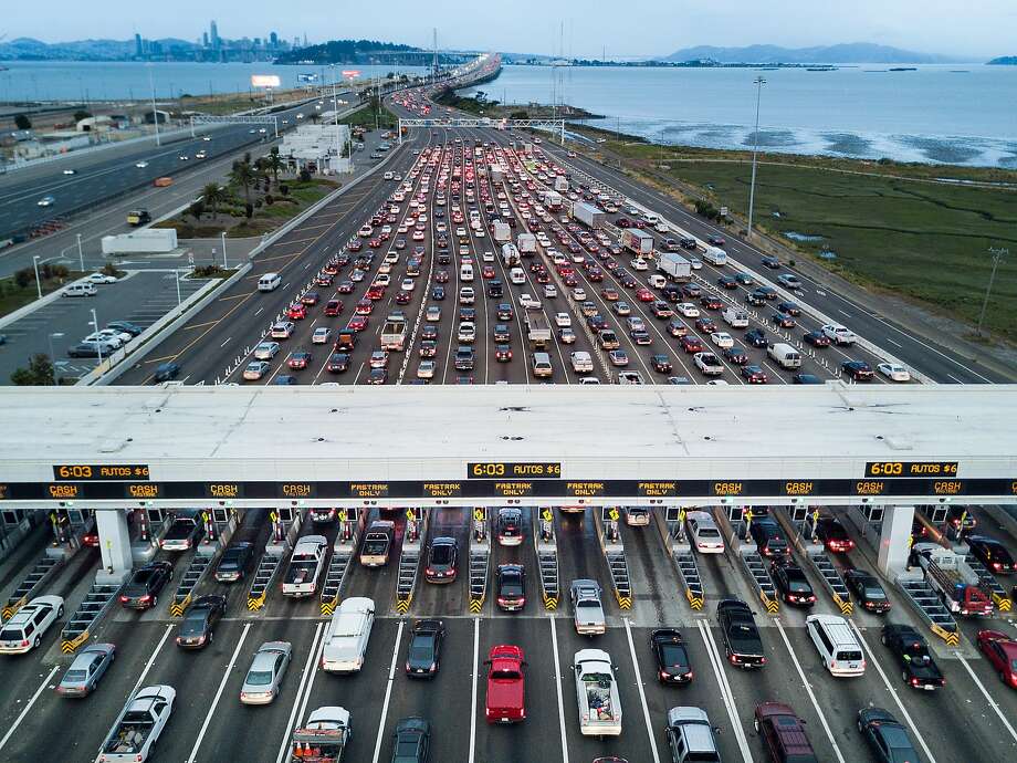 Traffic flows through the Bay Bridge toll plaza on Thursday, June 8, 2017, in Oakland, Calif. Photo: Noah Berger, Special To The Chronicle