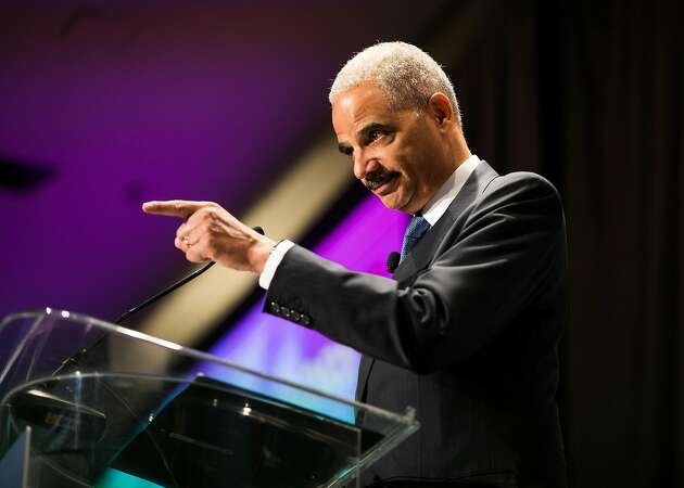 In SF, ex-attorney general Holder tells left to keep fighting