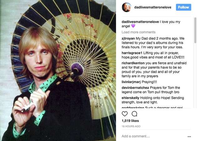 Tom Petty's daughter floods Instagram with photos and heartfelt messages