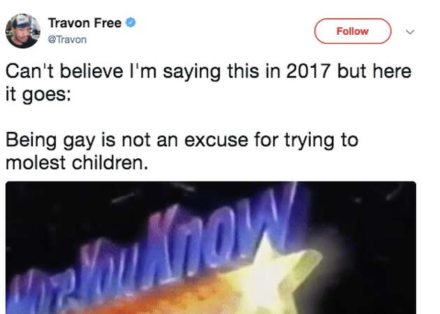 Twitter responds to Kevin Spacey: 'Being gay is not an excuse for trying to molest children'