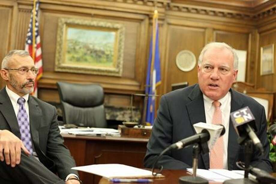 Attorney General George Jepsen and Assistant Attorney General Michael Cole. Photo: Christine Stuart / CTNewsJunkie