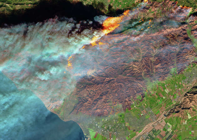 Satellite images offer a dizzying perspective on the So. Calif. wildfires